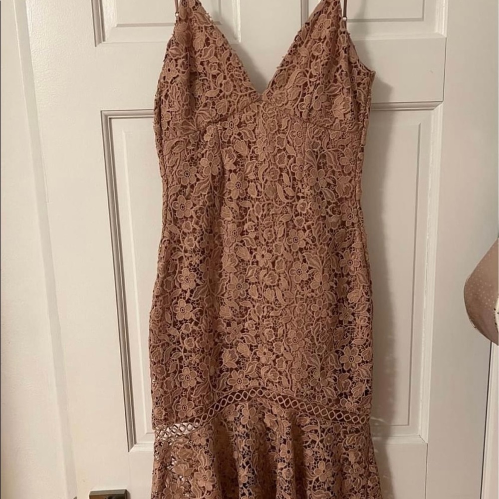 Karina Grimaldi XS Mauve/Pink lace dress